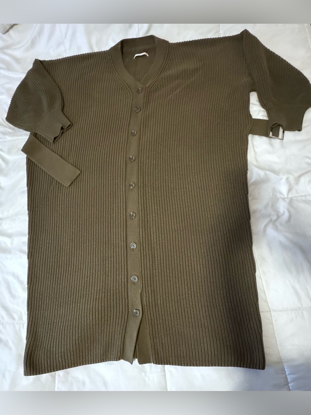 Anthropologie Long-Sleeve Belted
Cardigan Sweater Midi Dress - Picture 10 of 16